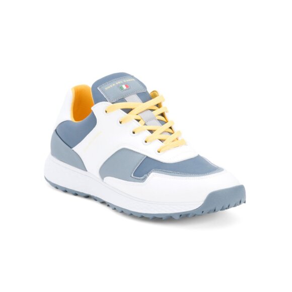 DUCA DEL COSMA White/grey Men's Made In Portugal Pagani Golf Sneakers - Picture 1 of 2